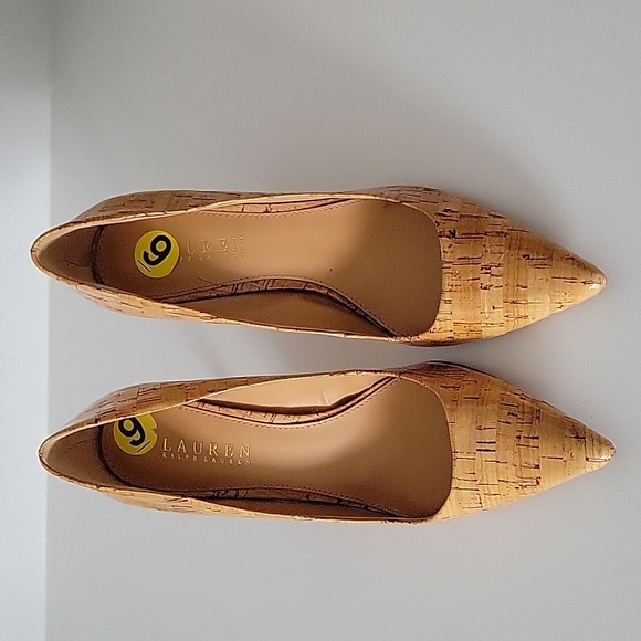 Lauren - Ralph Lauren Faux Cork Heels size 9 - Picture 2 of 7